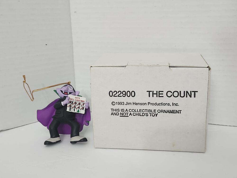 1993 Grolier The Count Sesame Street Ornament Jim Henson Boxed